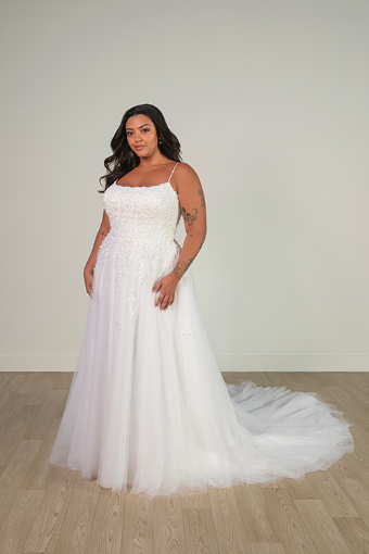 Essense of Australia SY8105 #3 (IV-BC) Ivory Lace and Tulle over Biscotti Gown thumbnail