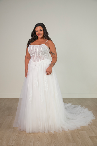 Essense of Australia SY8114 #3 default (IV-BC) Ivory Lace Tulle and Regal Organza over Biscotti Gown thumbnail