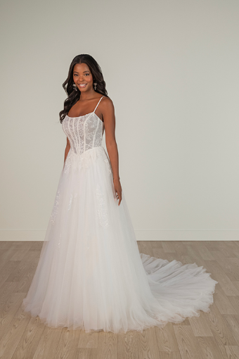 Essense of Australia SY8114 #0 default (IV-BC) Ivory Lace Tulle and Regal Organza over Biscotti Gown thumbnail