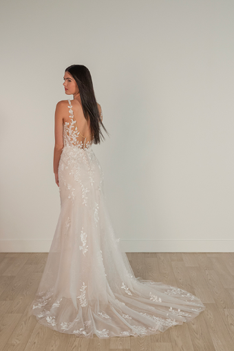 Essense of Australia SY8157 #1 (IVLN-PL) IVORY LACE & TULLE OVER LINEN GOWN W PORCELAIN TULLE ILLUSION thumbnail