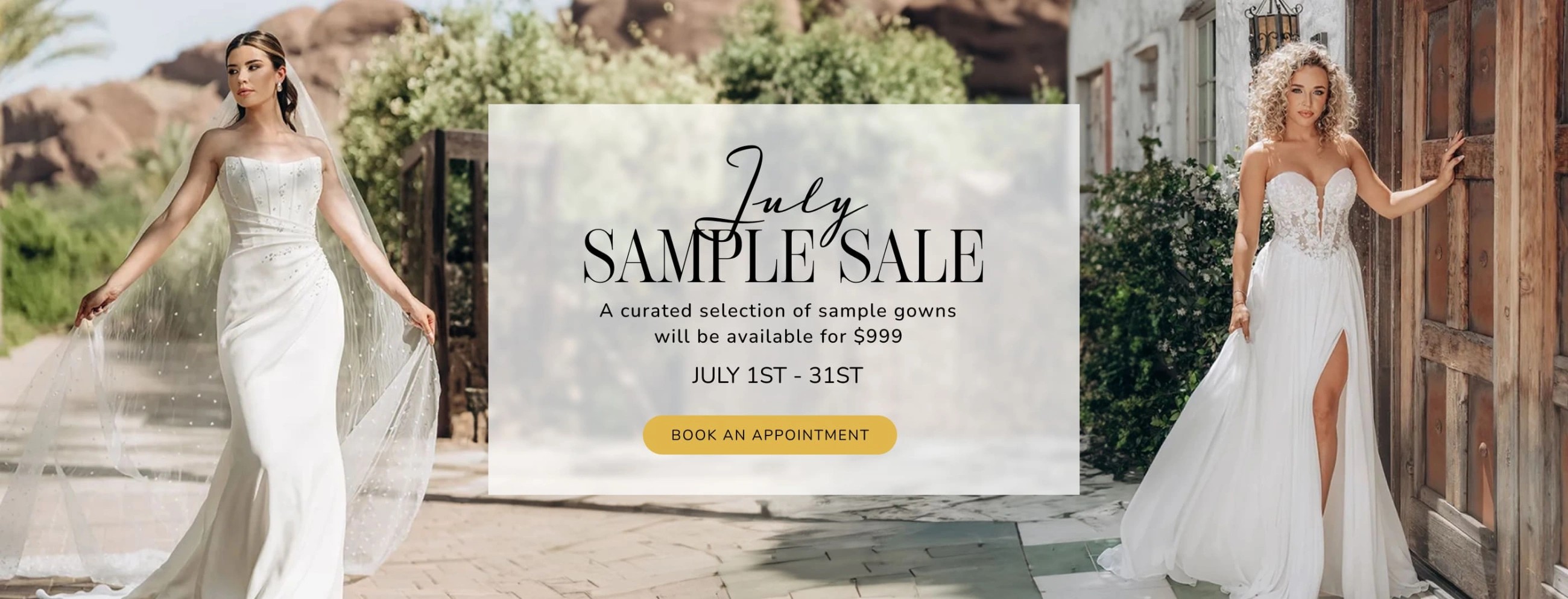 July Sample Sale desktop banner