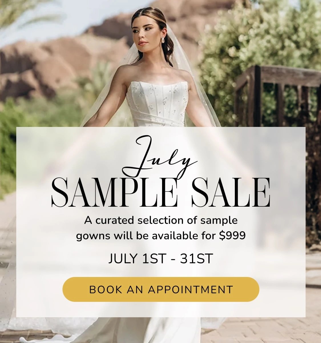 July Sample Sale mobile banner